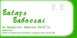 balazs babocsai business card